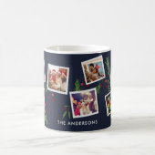 Merry Christmas Collage Custom Modern Holly Kaffeetasse (Mittel)
