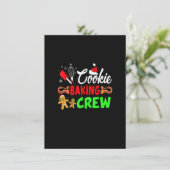 Merry Christmas Cookie Baking Crew Funny Baking Ba Einladung (Stehend Vorderseite)