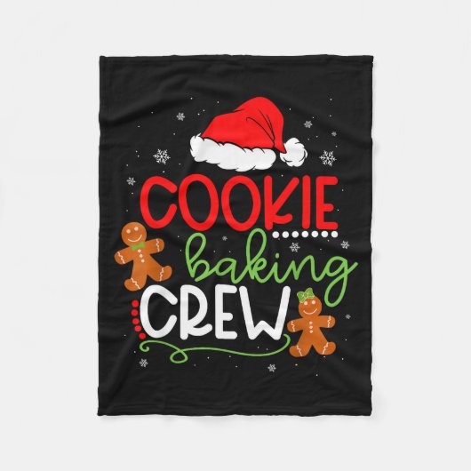 Merry Christmas Cookie Baking Crew Ginger Santa Pa Fleecedecke (Vorderseite)