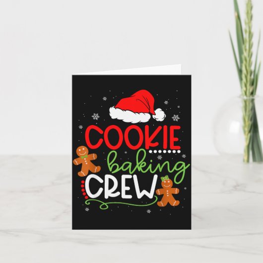 Merry Christmas Cookie Baking Crew Ginger Santa Pa Karte (Vorderseite)
