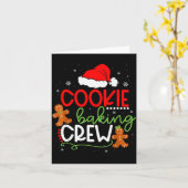 Merry Christmas Cookie Baking Crew Ginger Santa Pa Karte (Gelbe Blume)