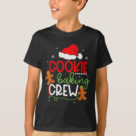 Merry Christmas Cookie Baking Crew Ginger Santa Pa T-Shirt (Vorderseite)