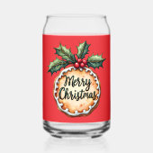 Merry Christmas Cookie with Holly Berries Red Dosenglas (Rückseite)