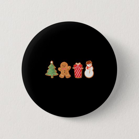 Merry Christmas Cookies Gingerbread Cookies Xmas W Button (Vorderseite)