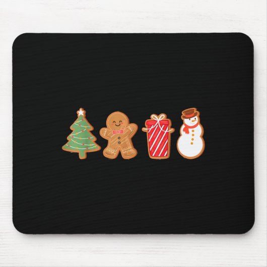 Merry Christmas Cookies Gingerbread Cookies Xmas W Mousepad (Vorne)
