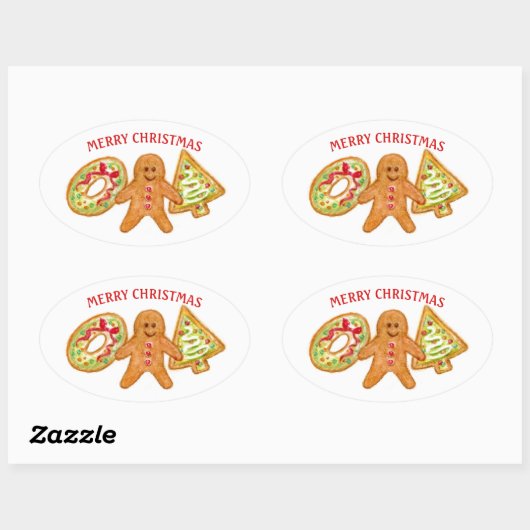 Merry Christmas Cookies Stickers (Blatt)