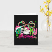 Merry Christmas Coquette Bow Nk Santa Claus Girl W Karte (Gelbe Blume)