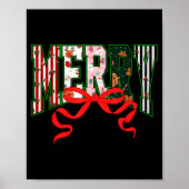 Merry Christmas Coquette Bow Xmas Family Pajamas H Poster (Vorne)