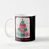Merry Christmas Coquette Bow Xmas Tree Holiday Gir Kaffeetasse (Links)