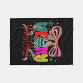 Merry Christmas Coquette Preppy Bow Tree For Woman Fleecedecke (Vorderseite (Horizontal))