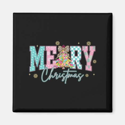 Merry Christmas Coquette, Retro Nk Christmas Men W Magnet (Vorne)