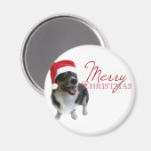 Merry Christmas Corgi Santa Magnet (Vorderseite/Rückseite)