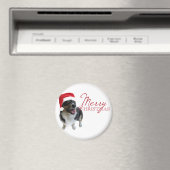 Merry Christmas Corgi Santa Magnet (In Situ (Geschirrspüler))