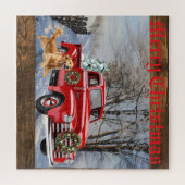 Merry Christmas Country Farm Scene Holiday Puzzle (Horizontal)