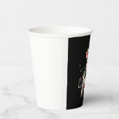 Merry Christmas Cow Santa Christmas Lights Cow Xma Pappbecher (Rechts)