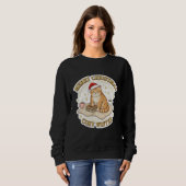 Merry Christmas Cozy Winter Cat Book Lover T-Shirt Sweatshirt (Vorne ganz)