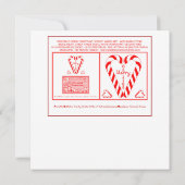 Merry Christmas Cross In Heart Candy Cane 2 Hearts Karte (Rückseite)