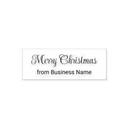 Merry Christmas Cursive Script from Business Name Permastempel