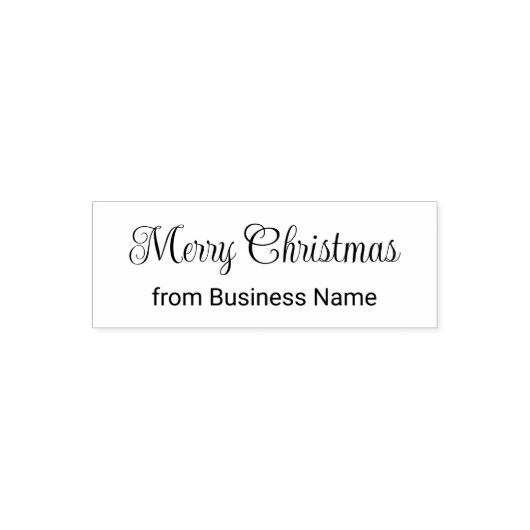 Merry Christmas Cursive Script from Business Name Permastempel (Design)