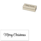 Merry Christmas Cursive Script Text Template Gummistempel (Stempel)