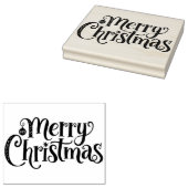 Merry Christmas Cursive Typography  Gummistempel (Stempel)