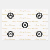 Merry Christmas Custom Business Logo Muster Geschenkpapier Set (Vorderseite 3)