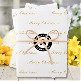 Merry Christmas Custom Business Logo Muster Geschenkpapier Set