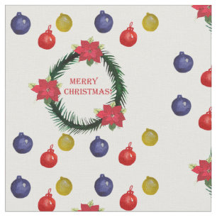 Merry Christmas Custom Fabric Stoff