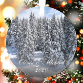 Merry Christmas Custom Foto und zweiseitiger Text Ornament