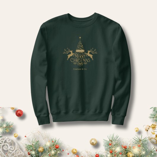 Merry Christmas Custom Name for Corporate Team Sweatshirt