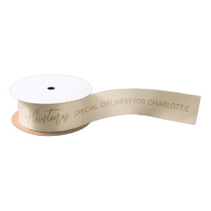 Merry Christmas Custom Personalisiert Name Script Satinband