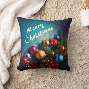 Merry Christmas Custom Personalize Text Kissen
