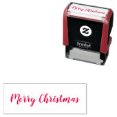 Merry Christmas Custom Text Selbstfarbige Briefmar Permastempel (Beispiel)
