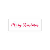 Merry Christmas Custom Text Selbstfarbige Briefmar Permastempel (Design)