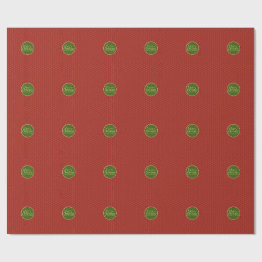 Merry Christmas Custom Text Wrapping Paper Geschenkpapier (Flach)