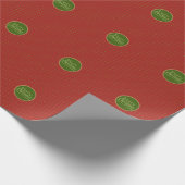 Merry Christmas Custom Text Wrapping Paper Geschenkpapier (Ecke)
