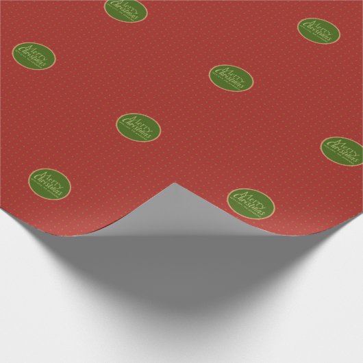 Merry Christmas Custom Text Wrapping Paper Geschenkpapier (Ecke)