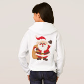 Merry Christmas Cute Cartoon Santa Claus Simple Hoodie (Schwarz voll)