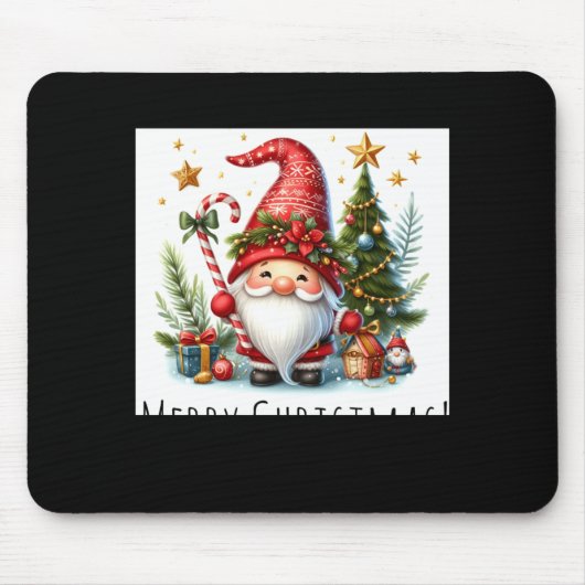 Merry Christmas Cute Christmas Gnome And More Mousepad (Vorne)