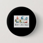 Merry Christmas Cute Christmas Gnomes  Button (Vorderseite)