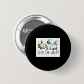 Merry Christmas Cute Christmas Gnomes Button (Vorne & Hinten)