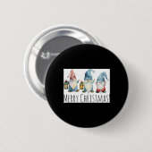 Merry Christmas Cute Christmas Gnomes T Shirt  Button (Vorne & Hinten)