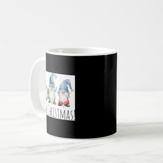 Merry Christmas Cute Christmas Gnomes T Shirt  Kaffeetasse (Vorderseite Links)