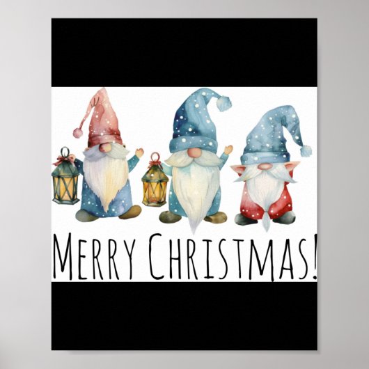 Merry Christmas Cute Christmas Gnomes T Shirt Poster (Vorne)