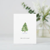Merry Christmas Cute Christmas Tree Card Postkarte (Stehend Vorderseite)
