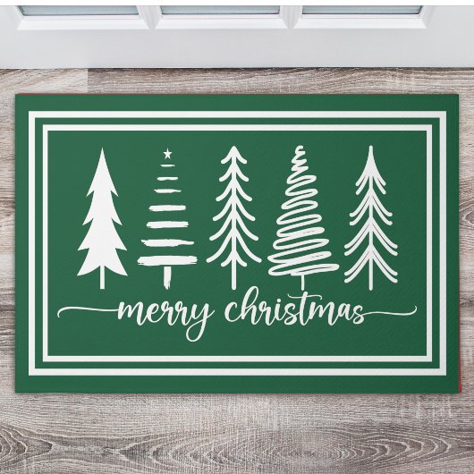 Merry Christmas Cute Christmas Tree Fußmatte