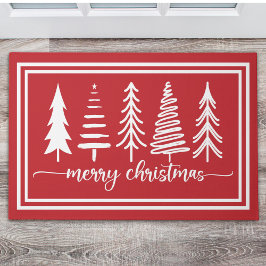 Merry Christmas Cute Christmas Tree Fußmatte
