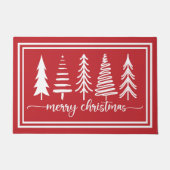 Merry Christmas Cute Christmas Tree Fußmatte (Vorderseite)