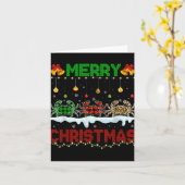 Merry Christmas Cute Crab Xmas Leopard Plaid Santa Karte (Gelbe Blume)