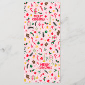 Merry Christmas Cute CUSTOM Holiday Dinner Party Menükarte (Rückseite)